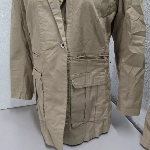 NEW BITTE KAI RAND Womens Cotton Twill Pant and Jacket Set Size M Beige - Picture 3 of 15